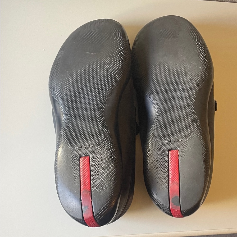 Prada Black Leather Loafers size 39 - Picture 8 of 10